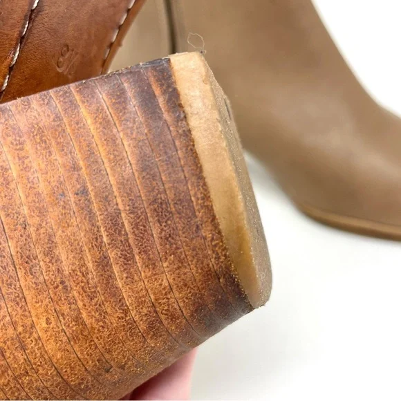 Rachel Comey Taupe Mars Leather Heeled Ankle Boots Size 8.5 - Picture 11 of 12